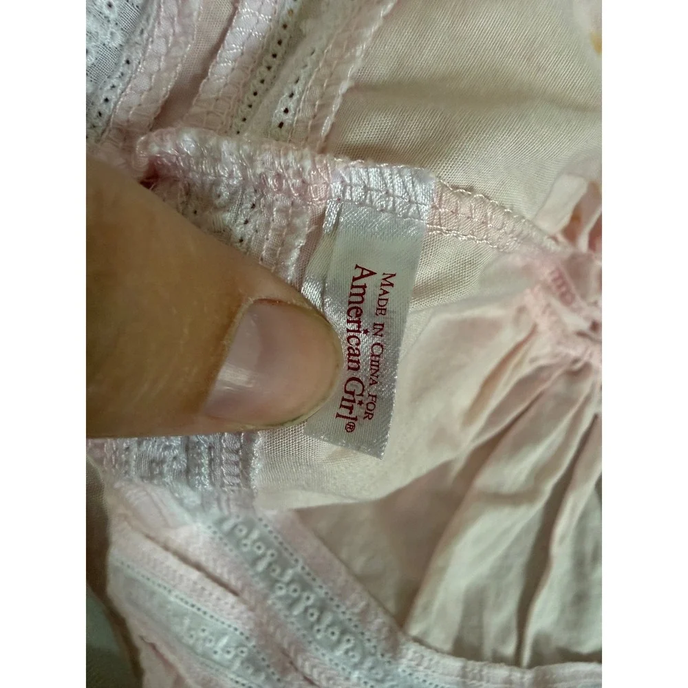 American Girl Nellie O Malley Meet Dress Pink Lace Victorian 18 Inch Doll Outfit